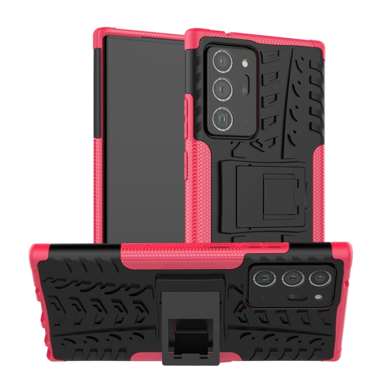 Tire Texture Shockproof TPU + PC Protective Case with Holder, For LG Stylo 6, For Xiaomi Redmi 10X 5G, For Samsung Galaxy Note20 Ultra, For Motorola Moto G8 Power Lite