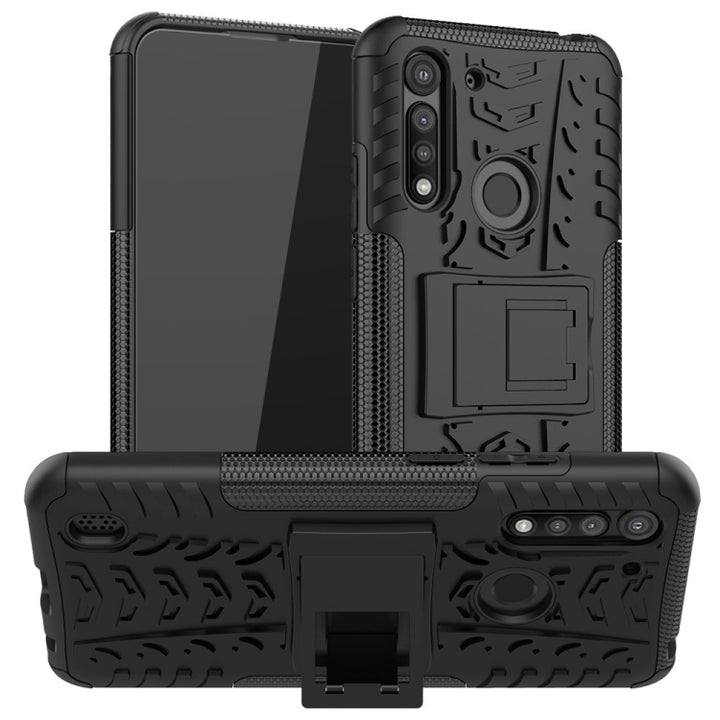 Tire Texture Shockproof TPU + PC Protective Case with Holder, For LG Stylo 6, For Xiaomi Redmi 10X 5G, For Samsung Galaxy Note20 Ultra, For Motorola Moto G8 Power Lite