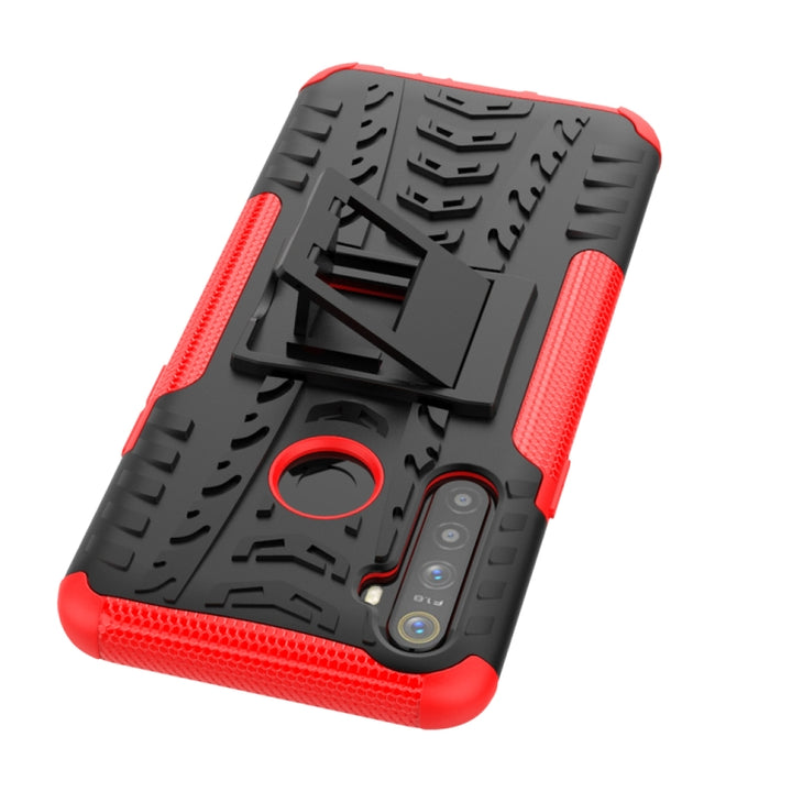 Tire Texture Shockproof TPU + PC Protective Case with Holder, For OPPO Realme / Realme C3, For Xiaomi Redmi 9, For Huawei P Smart (2020), For Huawei Honor 9X Lite