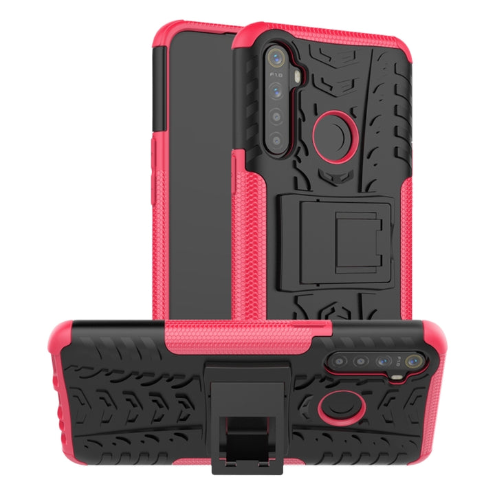 Tire Texture Shockproof TPU + PC Protective Case with Holder, For OPPO Realme / Realme C3, For Xiaomi Redmi 9, For Huawei P Smart (2020), For Huawei Honor 9X Lite