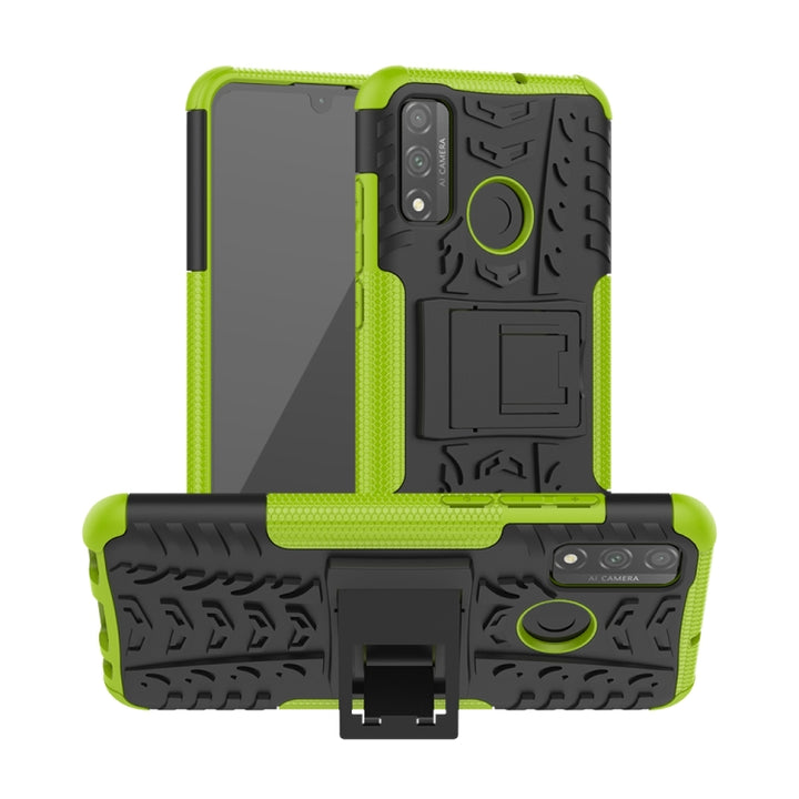 Tire Texture Shockproof TPU + PC Protective Case with Holder, For OPPO Realme / Realme C3, For Xiaomi Redmi 9, For Huawei P Smart (2020), For Huawei Honor 9X Lite