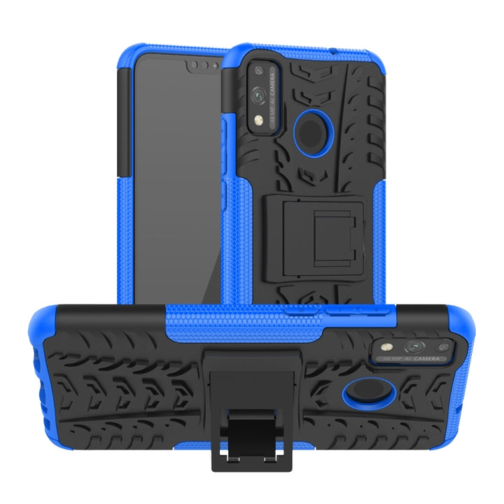 Tire Texture Shockproof TPU + PC Protective Case with Holder, For OPPO Realme / Realme C3, For Xiaomi Redmi 9, For Huawei P Smart (2020), For Huawei Honor 9X Lite