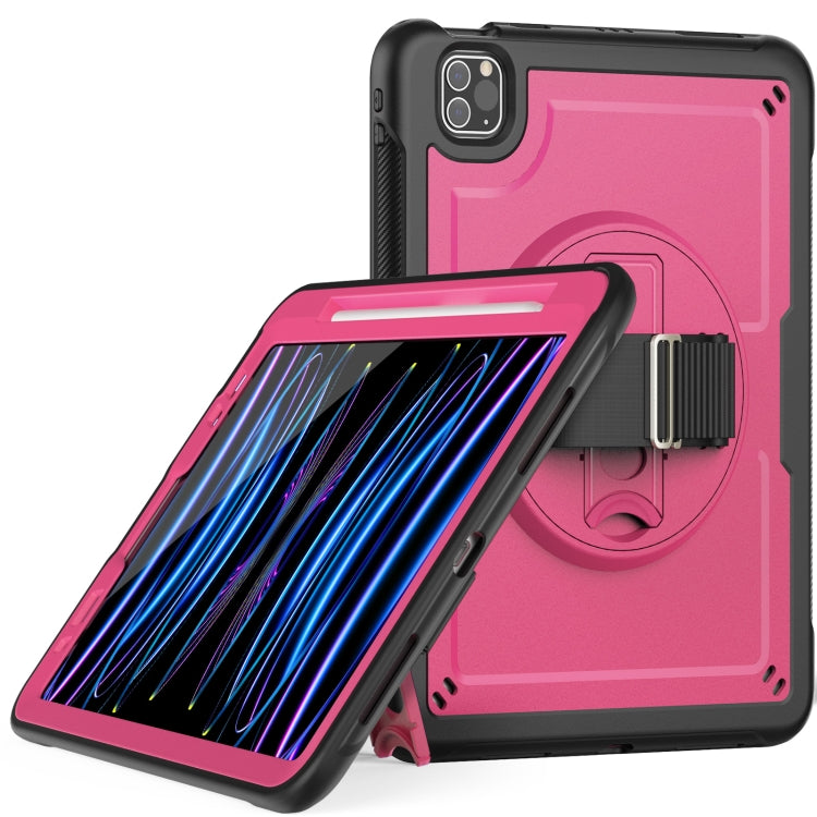 Honeycomb Hand Grip Turntable Stand Tablet Case, For iPad Pro 13 2024, For iPad Pro 11 2024, For iPad Air 2022 10.9 / Pro 11 2022, For iPad 10.2 2021 / 2020 / 10.5 2019