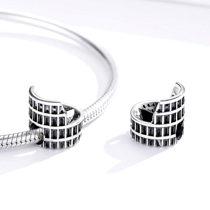 S925 Sterling Silver Colosseum Beads DIY Bracelet Necklace Accessories