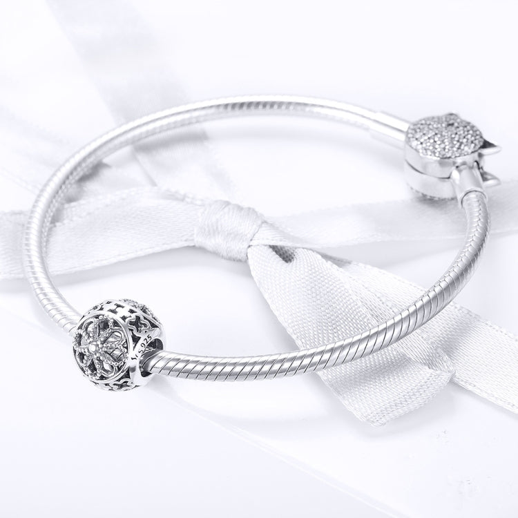 S925 Sterling Silver Hollow Flower Beads DIY Bracelet Necklace Accessories