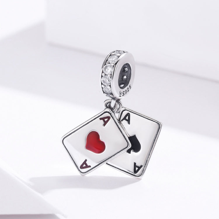 S925 Sterling Silver Red Heart A Pendant DIY Bracelet Necklace Accessories