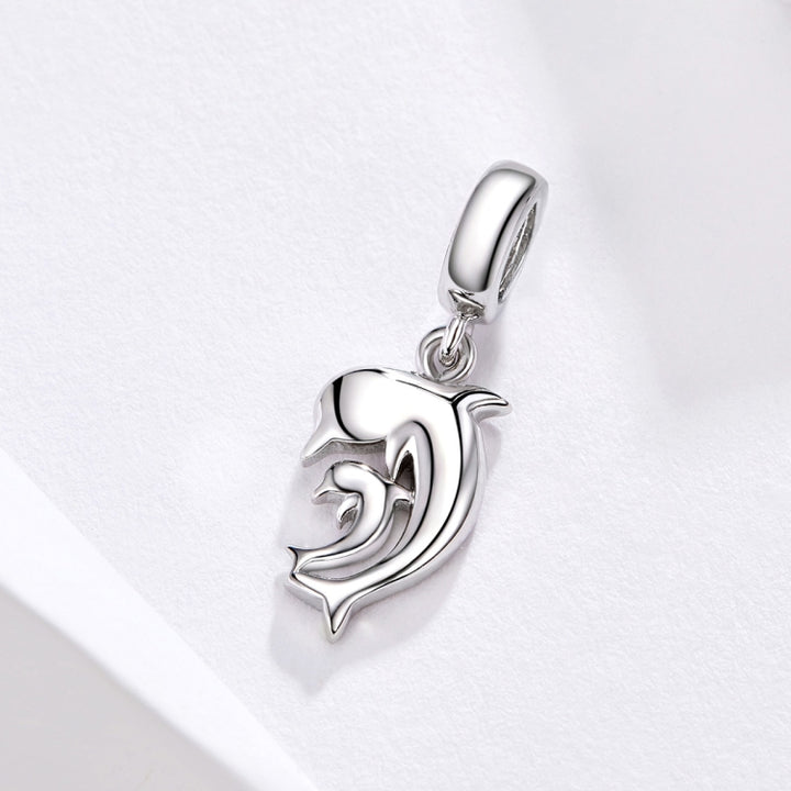 S925 Sterling Silver Dolphin Pendant DIY Bracelet Necklace Accessories