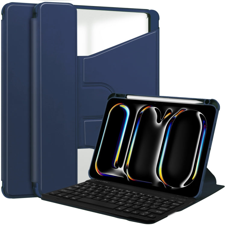 Transparent Rotation Smart Leather Tablet Case with Keyboard, For iPad Air 11 2025 / 2024, For iPad Air 13 2025 / 2024, For iPad Pro 13 2024, For iPad Pro 11 2024