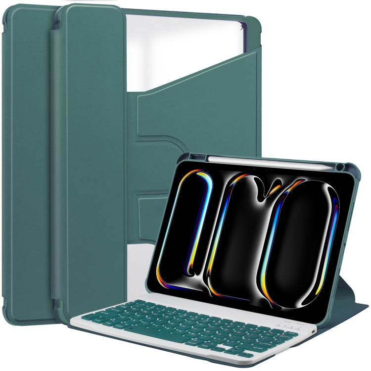 Transparent Rotation Smart Leather Tablet Case with Keyboard, For iPad Air 11 2025 / 2024, For iPad Air 13 2025 / 2024, For iPad Pro 13 2024, For iPad Pro 11 2024