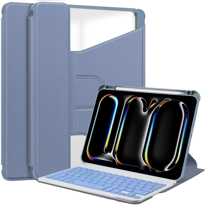 Transparent Rotation Smart Leather Tablet Case with Keyboard, For iPad Air 11 2025 / 2024, For iPad Air 13 2025 / 2024, For iPad Pro 13 2024, For iPad Pro 11 2024