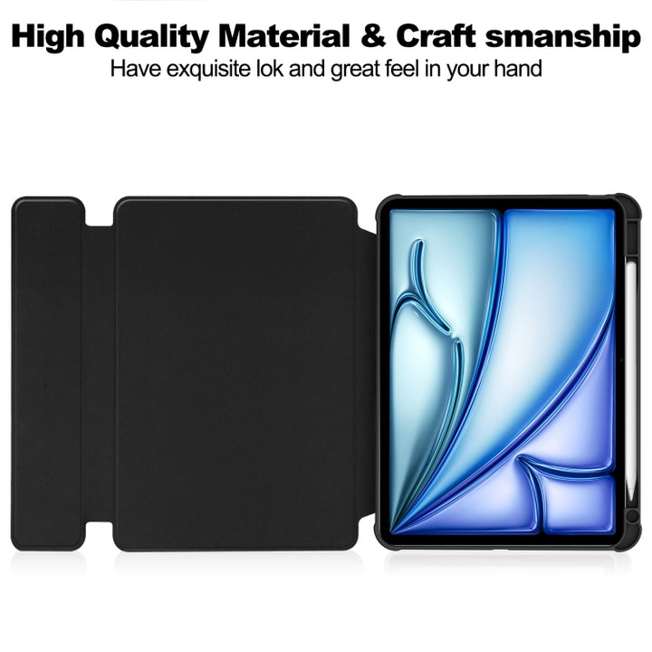 Transparent Rotation Smart Leather Tablet Case with Keyboard, For iPad Air 11 2025 / 2024, For iPad Air 13 2025 / 2024, For iPad Pro 13 2024, For iPad Pro 11 2024