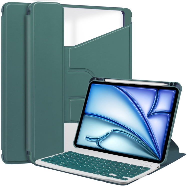 Transparent Rotation Smart Leather Tablet Case with Keyboard, For iPad Air 11 2025 / 2024, For iPad Air 13 2025 / 2024, For iPad Pro 13 2024, For iPad Pro 11 2024