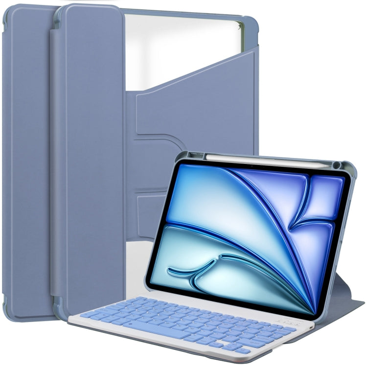 Transparent Rotation Smart Leather Tablet Case with Keyboard, For iPad Air 11 2025 / 2024, For iPad Air 13 2025 / 2024, For iPad Pro 13 2024, For iPad Pro 11 2024