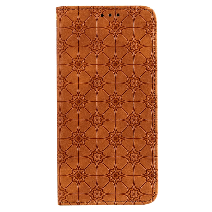 Lucky Flowers Embossing Pattern Magnetic Horizontal Flip Leather Case with Holder & Card Slots, For Sony Xperia L4