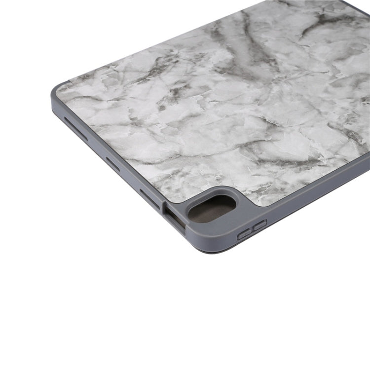 Three-fold Marble Texture Protective Tablet Case with Pen Slot, For iPad Air 11 2024 / 2025