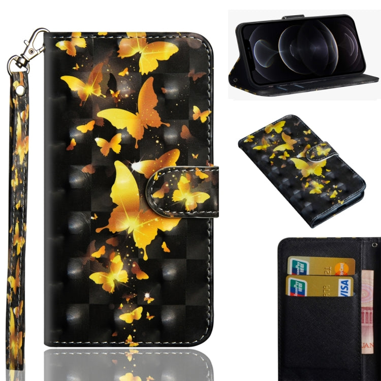 3D Painting Pattern Horizontal Flip TPU + PU Leather Case with Holder & Card Slots & Wallet, For iPhone 12 mini, For iPhone 12 / 12 Pro, For iPhone 12 Pro Max