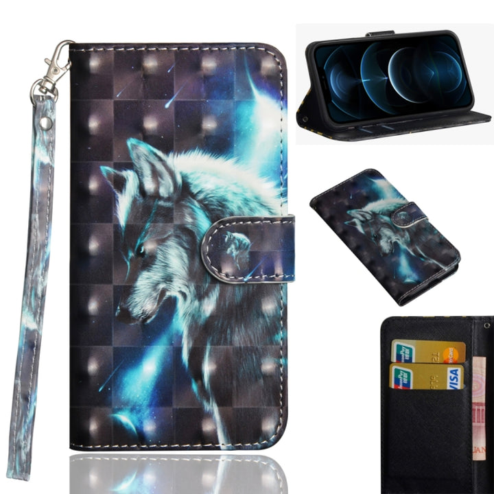 3D Painting Pattern Horizontal Flip TPU + PU Leather Case with Holder & Card Slots & Wallet, For iPhone 12 mini, For iPhone 12 / 12 Pro, For iPhone 12 Pro Max