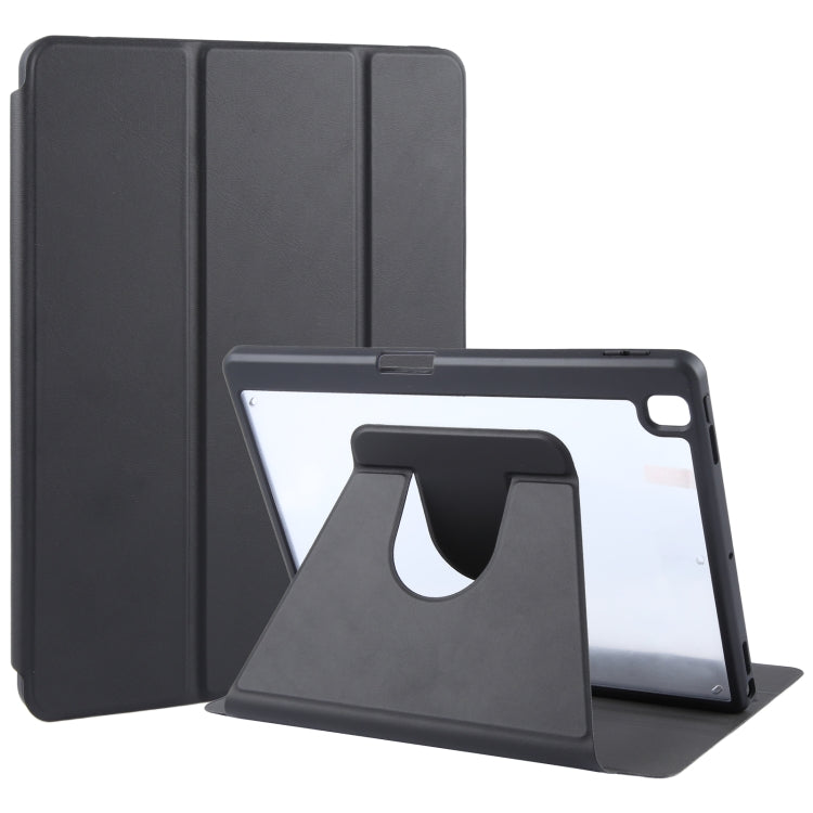 GEBEI Acrylic TPU 3-folding Rotating Smart Tablet Leather Case withh Pen Slot, For iPad Pro 11 2024, For iPad Pro 11 2022 / 2021 / 2020, For iPad 10.2 2021 / 2020 / 2019 / Air 3, For iPad 9.7 2018 & 2017 / Air / Air2