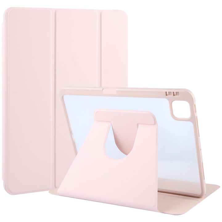 GEBEI Acrylic TPU 3-folding Rotating Smart Tablet Leather Case withh Pen Slot, For iPad Pro 11 2024, For iPad Pro 11 2022 / 2021 / 2020, For iPad 10.2 2021 / 2020 / 2019 / Air 3, For iPad 9.7 2018 & 2017 / Air / Air2