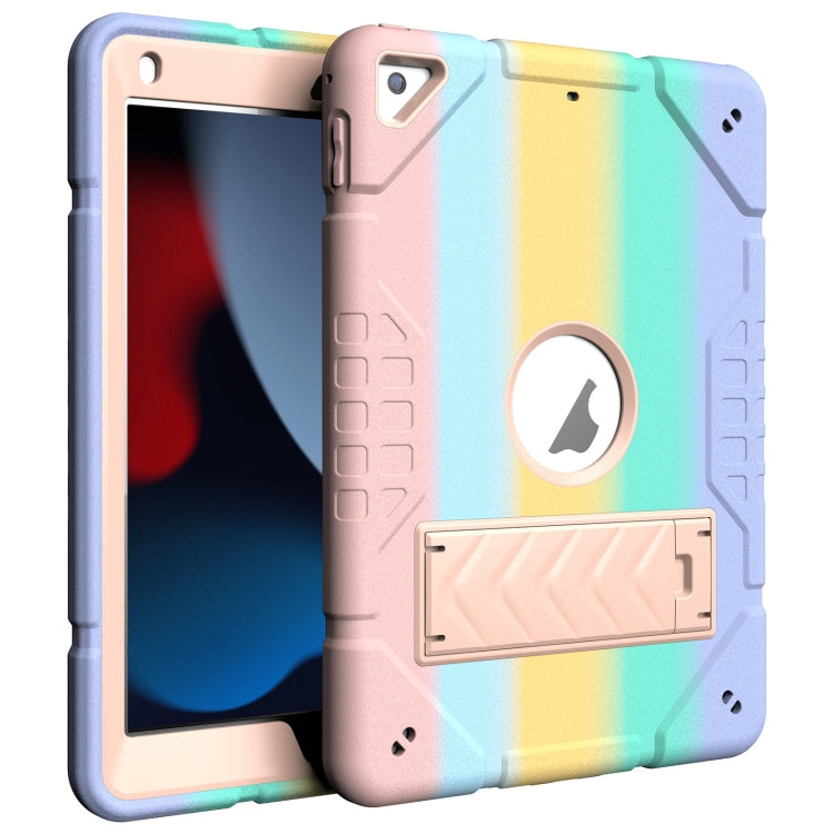 Armor Holder Silicone Hybrid PC Tablet Case, For iPad Air 2022 / 2020 10.9, For iPad 10.2 2021 / 2020 / 2019