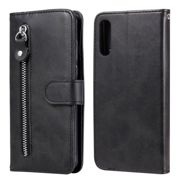 Fashion Calf Texture Zipper Horizontal Flip Leather Case with Holder & Card Slots & Wallet Function, For Sony Xperia L4