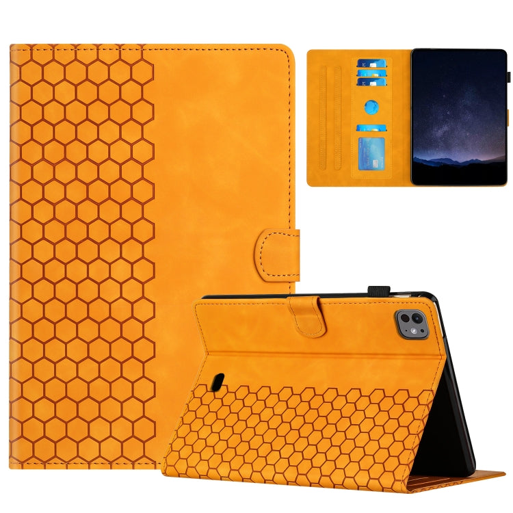 Honeycomb Embossed Leather Smart Tablet Case, For iPad Pro 11 2024 / Air 10.9 2022, For iPad 10th Gen 10.9 2022, For iPad 10.2 2021 / 2020 / 10.5 2019, For iPad mini 6 / mini 2024