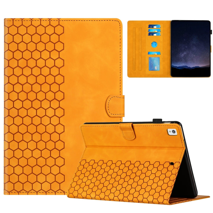 Honeycomb Embossed Leather Smart Tablet Case, For iPad Pro 11 2024 / Air 10.9 2022, For iPad 10th Gen 10.9 2022, For iPad 10.2 2021 / 2020 / 10.5 2019, For iPad mini 6 / mini 2024