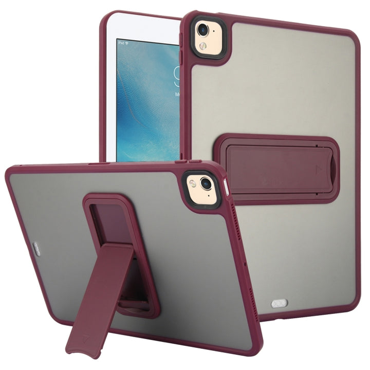 Skin Feel Holder PC Hybrid TPU Tablet Case, For iPad 10.2 2021 / 2020 / 2019, For iPad mini 5 / 4 7.9 inch, For iPad Pro 11 2018, For iPad 9.7 inch 2018 / 2017, For iPad Air 2 9.7, For iPad 4 / 3 / 2 9.7 inch