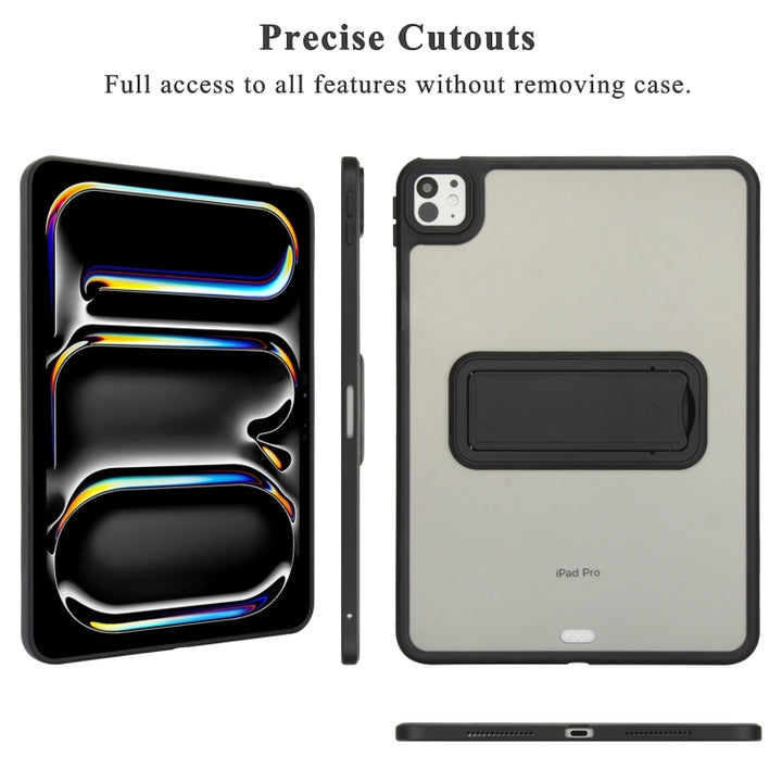 Skin Feel Holder PC Hybrid TPU Tablet Case, For iPad 2025 / 2022, For iPad Air 11 2025 / 2024, For iPad mini 2024 / mini 6 8.3 inch, For iPad Pro 11 2024, For iPad Pro 11 2022 / 2021 / 2020, For iPad Air 5 / 4 10.9 inch