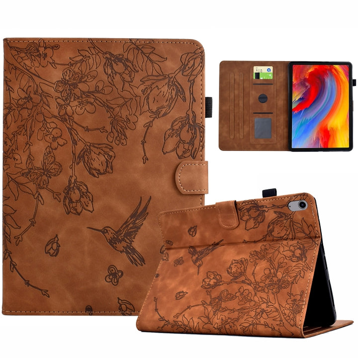 Flowers and Bird Embossed Smart Leather Tablet Case, For iPad 2025 / 2022, For iPad Air 11 2025 / 2024 / iPad Pro 11, For iPad mini 2024 / mini 6, For iPad Pro 11 2024, For iPad 10.2 2021 / 10.5 2019