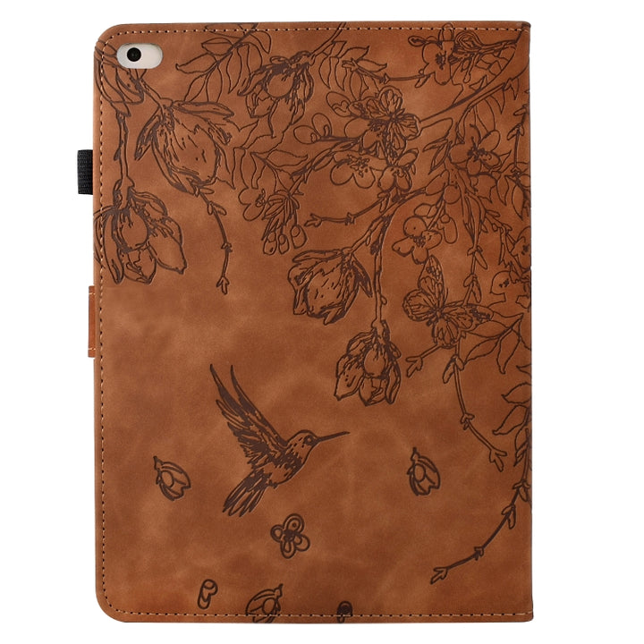 Flowers and Bird Embossed Smart Leather Tablet Case, For iPad mini 5 / 4 / 3 / 2 / 1, For iPad 9.7 2018 / 2017