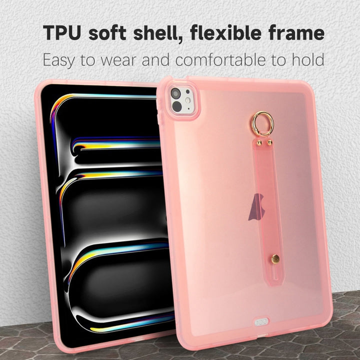 Wristband Holder PC Hybrid TPU Soft Tablet Case, For iPad 10th Gen 10.9 2022, For iPad Air 11 2024 / Air 11 2025, For iPad Air 13 2024 / Air 13 2025, For iPad mini 6 / mini 2024, For iPad Pro 13 2024