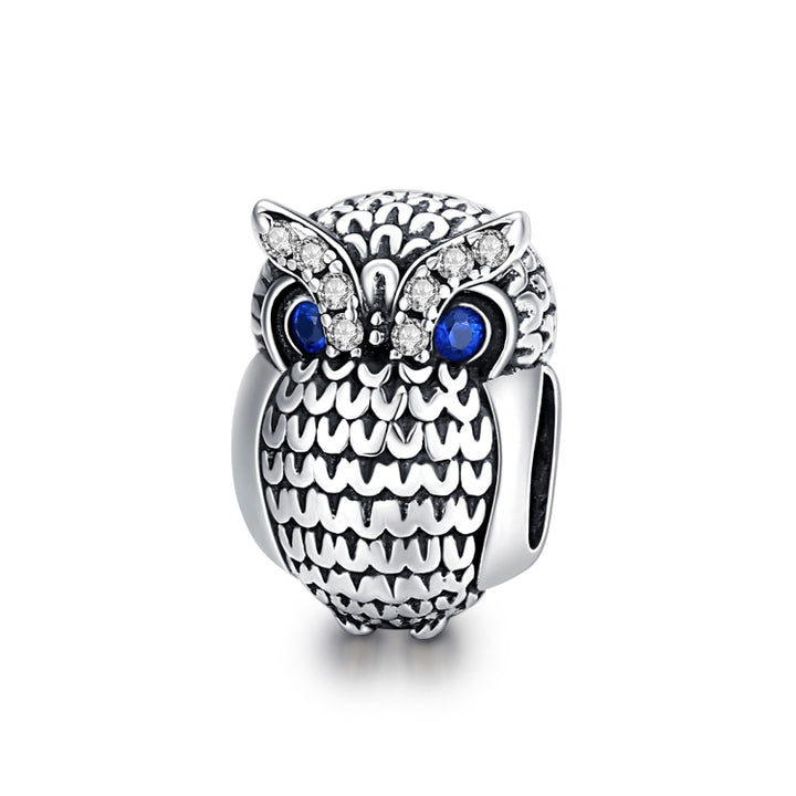 S925 Sterling Silver Owl Beads DIY Bracelet Necklace Accessories, SCC1607