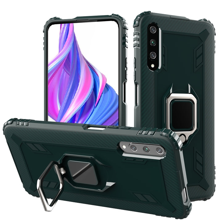 Carbon Fiber Protective Case with 360 Degree Rotating Ring Holder, For Huawei P40 Pro / P40 Pro+, For Huawei P40, For Huawei Enjoy 10E, For Huawei Honor X10, For Samsung Galaxy M31s