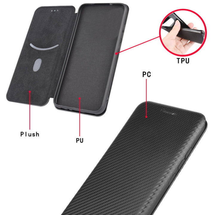 Carbon Fiber Texture Magnetic Horizontal Flip TPU + PC + PU Leather Case with Card Slot, For Google Pixel 4A 5G, For Sony Xperia 5 ll, For Nokia 8.3 5G, For Nokia C3