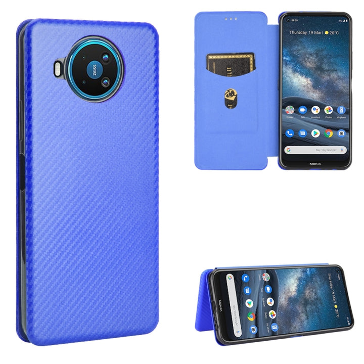 Carbon Fiber Texture Magnetic Horizontal Flip TPU + PC + PU Leather Case with Card Slot, For Google Pixel 4A 5G, For Sony Xperia 5 ll, For Nokia 8.3 5G, For Nokia C3