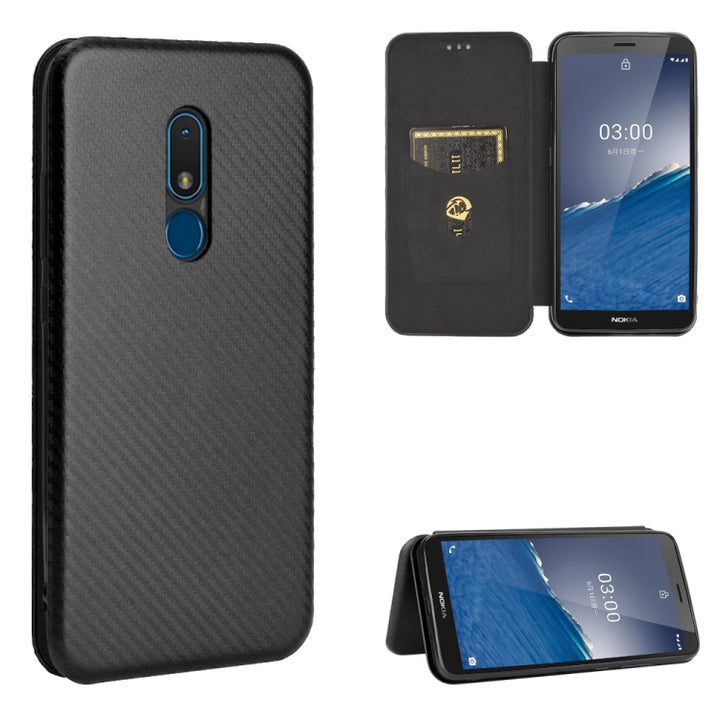 Carbon Fiber Texture Magnetic Horizontal Flip TPU + PC + PU Leather Case with Card Slot, For Google Pixel 4A 5G, For Sony Xperia 5 ll, For Nokia 8.3 5G, For Nokia C3