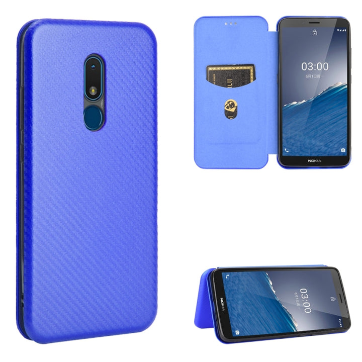 Carbon Fiber Texture Magnetic Horizontal Flip TPU + PC + PU Leather Case with Card Slot, For Google Pixel 4A 5G, For Sony Xperia 5 ll, For Nokia 8.3 5G, For Nokia C3