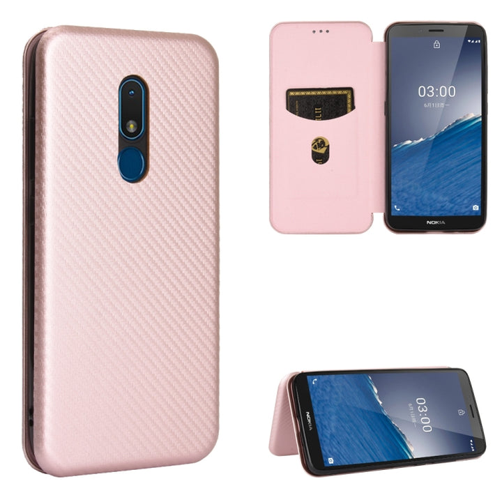 Carbon Fiber Texture Magnetic Horizontal Flip TPU + PC + PU Leather Case with Card Slot, For Google Pixel 4A 5G, For Sony Xperia 5 ll, For Nokia 8.3 5G, For Nokia C3