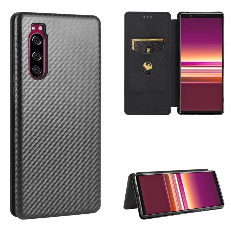 Carbon Fiber Texture Magnetic Horizontal Flip TPU + PC + PU Leather Case with Card Slot, For Google Pixel 4A 5G, For Sony Xperia 5 ll, For Nokia 8.3 5G, For Nokia C3