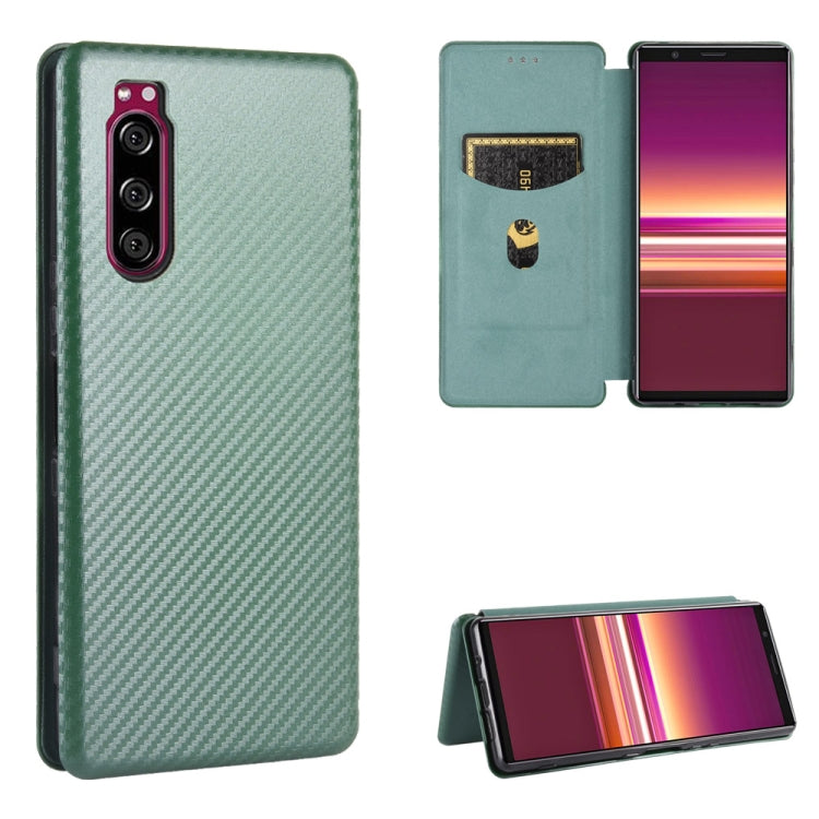 Carbon Fiber Texture Magnetic Horizontal Flip TPU + PC + PU Leather Case with Card Slot, For Google Pixel 4A 5G, For Sony Xperia 5 ll, For Nokia 8.3 5G, For Nokia C3