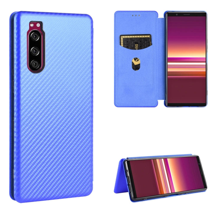 Carbon Fiber Texture Magnetic Horizontal Flip TPU + PC + PU Leather Case with Card Slot, For Google Pixel 4A 5G, For Sony Xperia 5 ll, For Nokia 8.3 5G, For Nokia C3