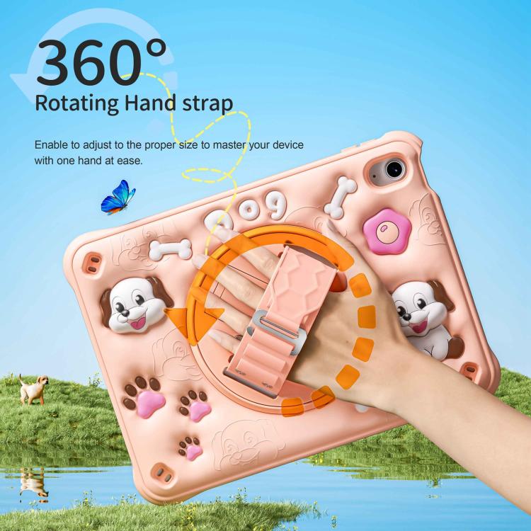 Dog Rotation Kickstand Silicone Hybrid PC Tablet Case, For iPad 2025 / 2022, For iPad Air 11 2025 / 2024 / Pro 11 2022, For iPad Pro 11 2024, For iPad 10.2 2021 / 2020 / 2019