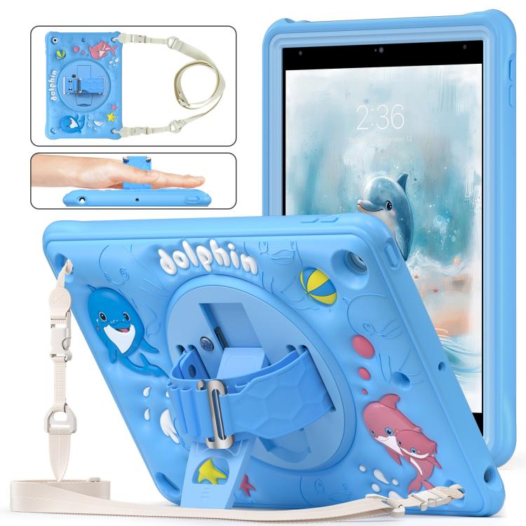 Dolphin Rotation Kickstand Silicone Hybrid PC Tablet Case, For iPad 2025 / 2022, For iPad Air 11 2025 / 2024 / Pro 11 2022, For iPad Pro 11 2024, For iPad 10.2 2021 / 2020 / 2019