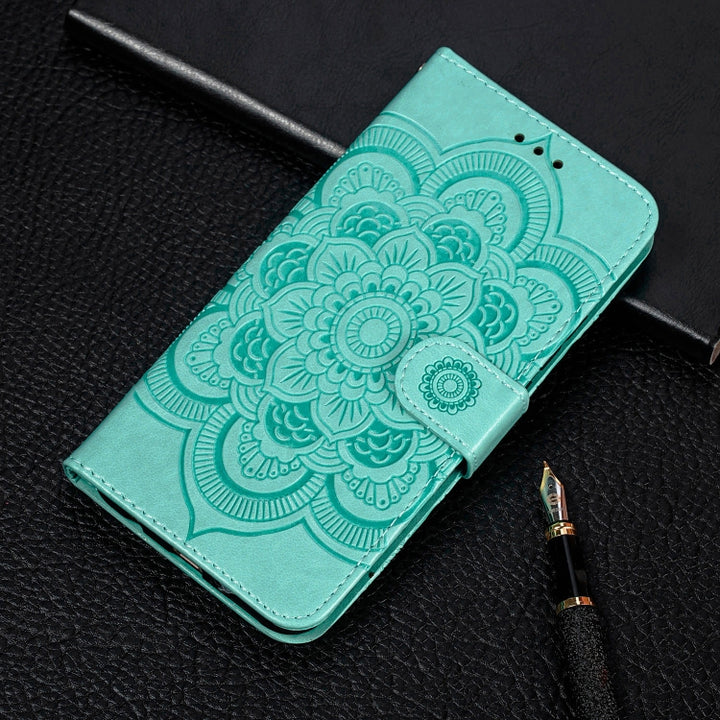 Mandala Embossing Pattern Horizontal Flip PU Leather Case with Holder & Card Slots & Walle & Lanyard, For Google Pixel 5, For Google Pixel 4a 5G, For Google Pixel 5 XL / Pixel 5 XL