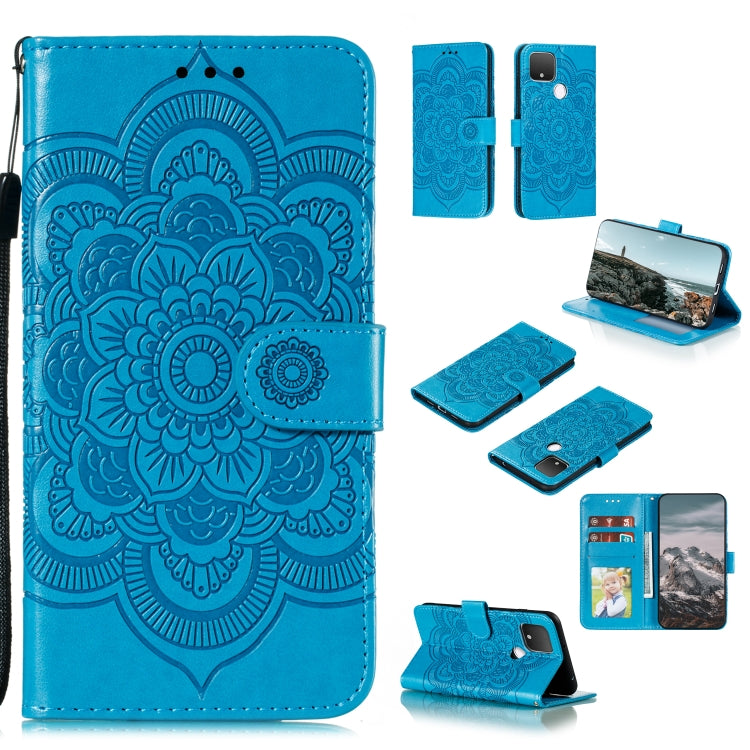 Mandala Embossing Pattern Horizontal Flip PU Leather Case with Holder & Card Slots & Walle & Lanyard, For Google Pixel 5, For Google Pixel 4a 5G, For Google Pixel 5 XL / Pixel 5 XL