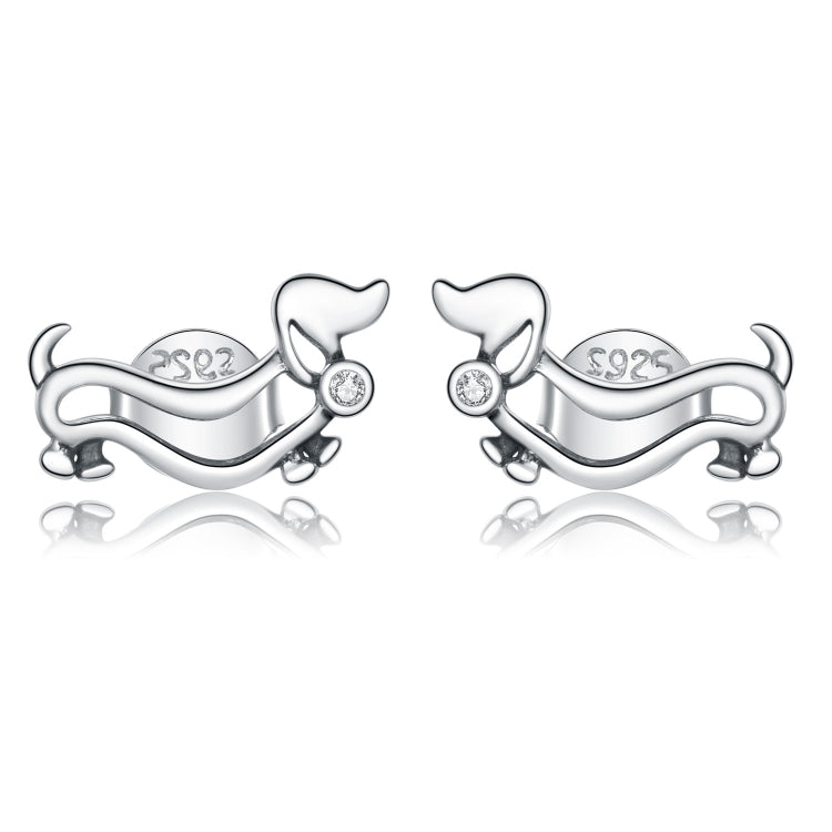 S925 Sterling Silver Cute Dog Women Earrings, Cute Dog