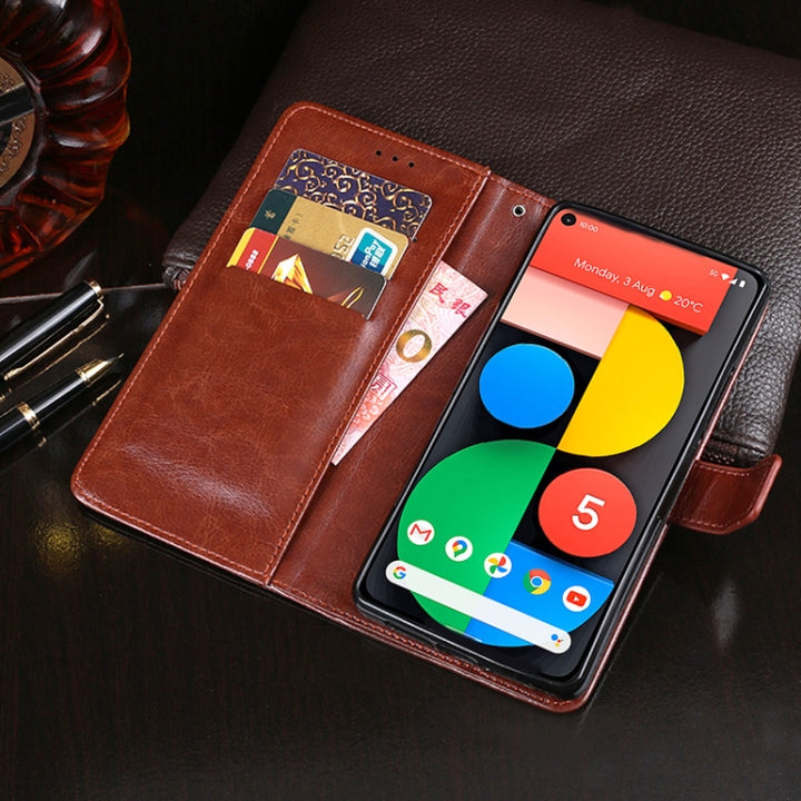 idewei Crazy Horse Texture Horizontal Flip Leather Case with Holder & Card Slots & Wallet, For Google Pixel 5, For Hisense A5