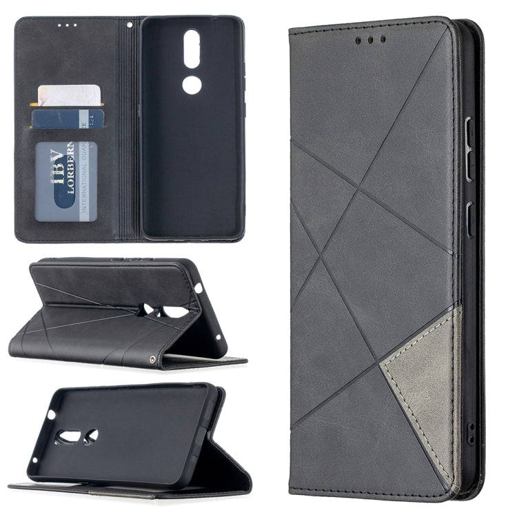 Rhombus Texture Horizontal Flip Magnetic Leather Case with Holder & Card Slots, For Nokia 2.4, For Nokia 3.4, For Xiaomi Mi 10T / 10 Pro 5G, For Xiaomi Mi 10T Lite 5G, For Xiaomi Mi Poco X3