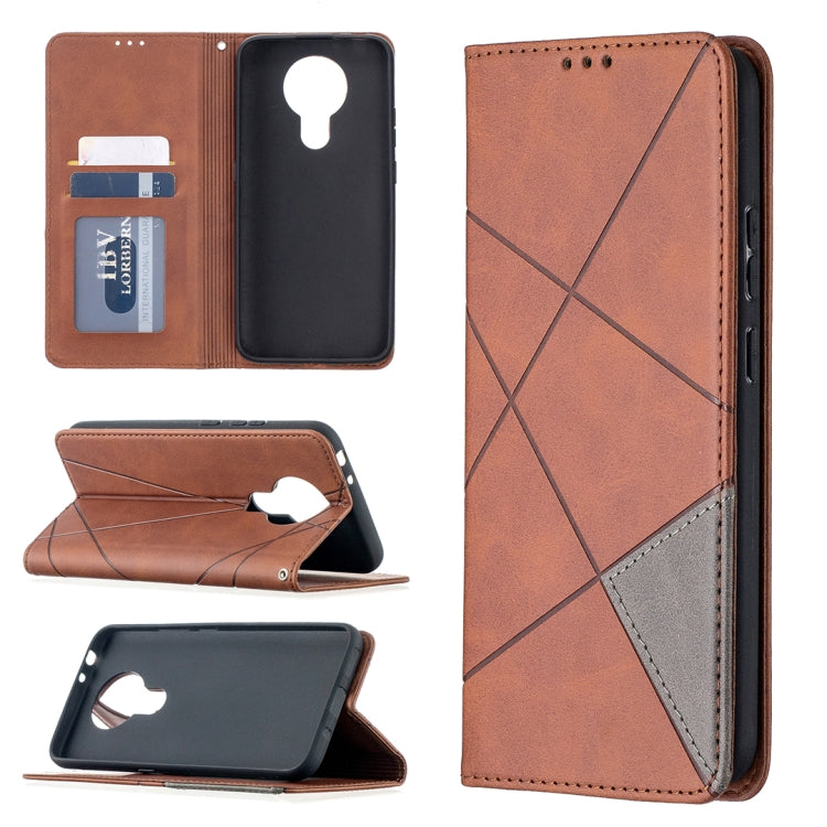 Rhombus Texture Horizontal Flip Magnetic Leather Case with Holder & Card Slots, For Nokia 2.4, For Nokia 3.4, For Xiaomi Mi 10T / 10 Pro 5G, For Xiaomi Mi 10T Lite 5G, For Xiaomi Mi Poco X3